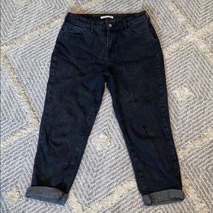 Black denim PacSun mom jeans